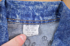 Vintage 1990s Denim All Over Print Jean Jacket