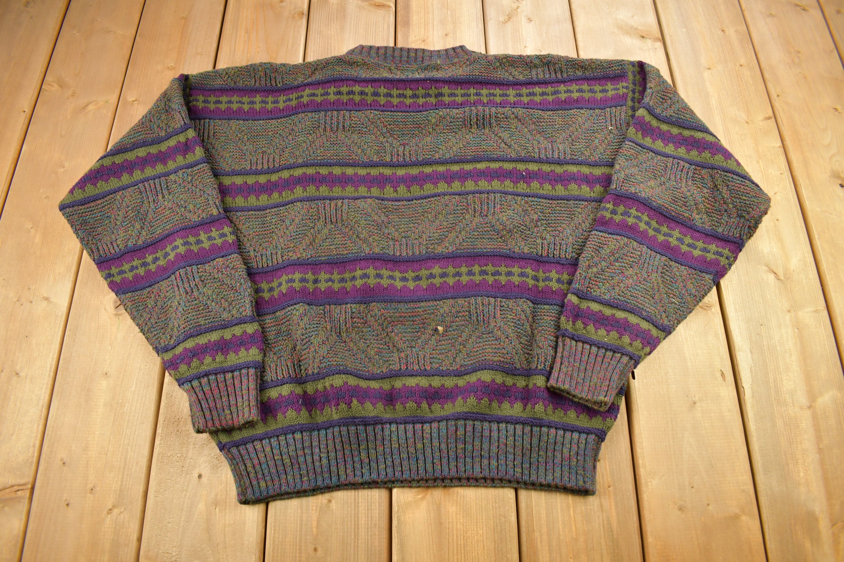 Vintage 1990s Water Front Workshop Knitted Crewneck Sweater