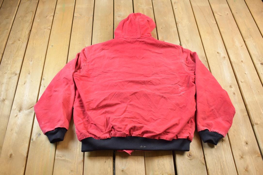 Vintage 2000s Distressed Carhartt Red Active Jacket Size L