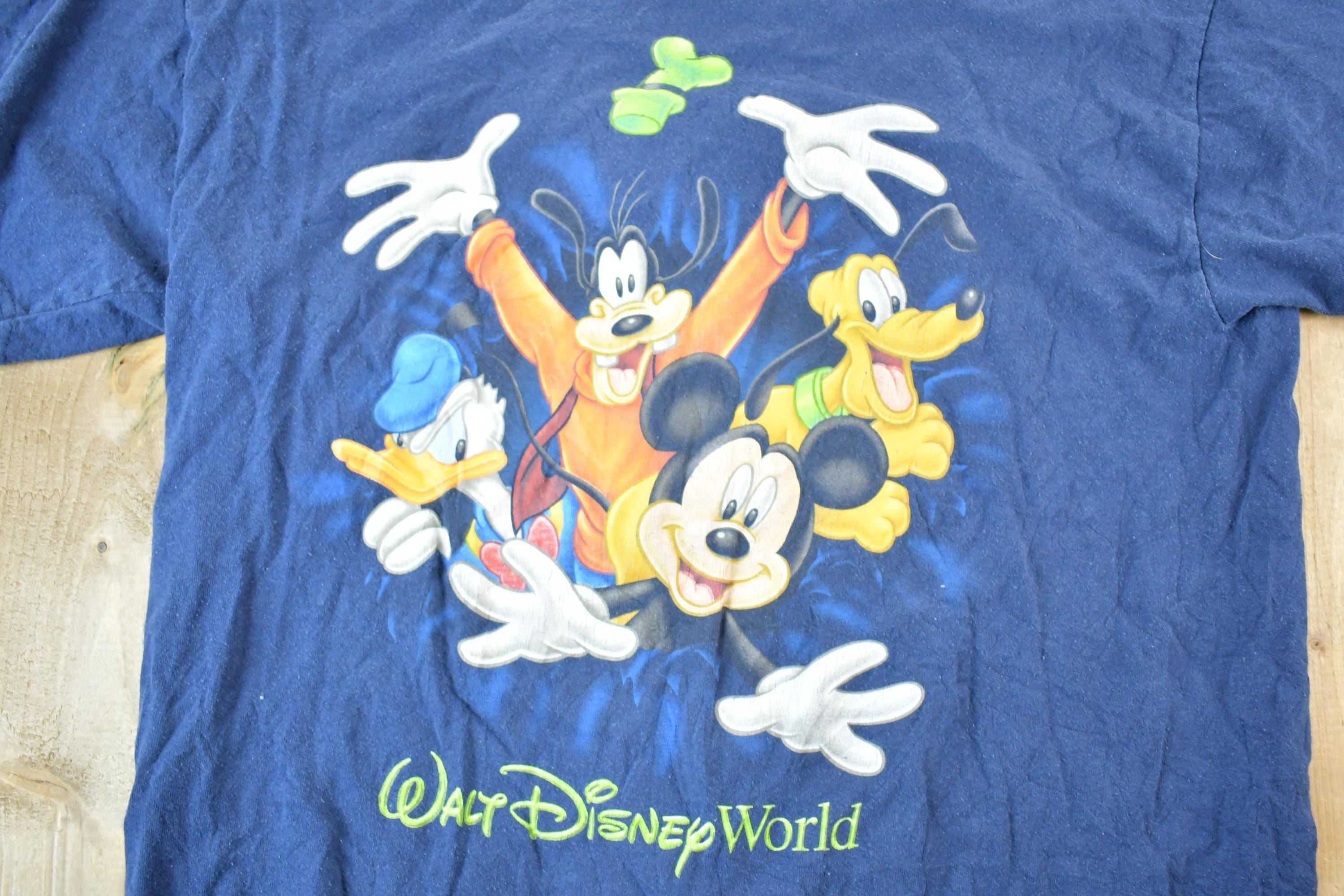 Vintage 1990s Walt Disney World Front And Back Disney Cartoon Promo T-Shirt Mens L