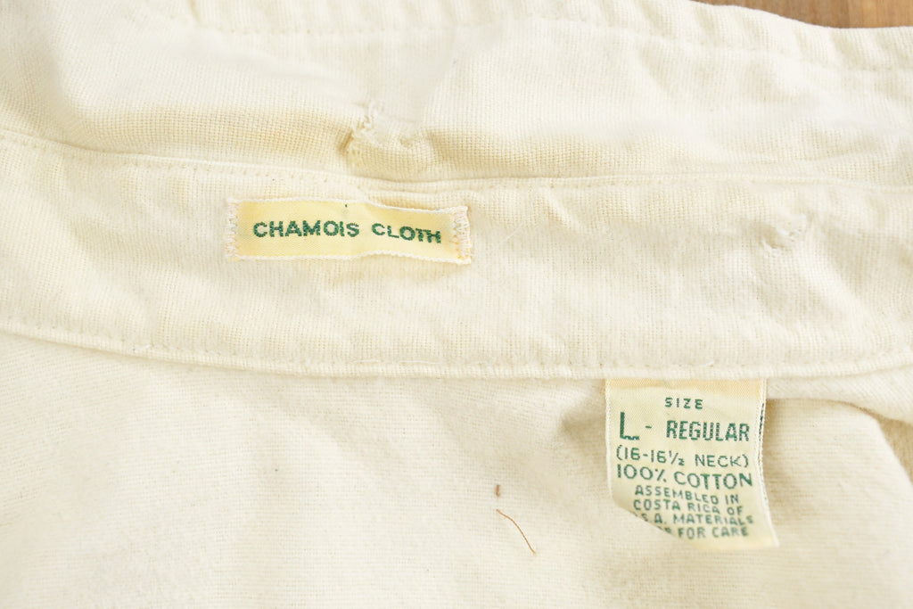Vintage 1990s Blank Chamois Cloth Button Up Shirt