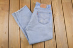 Vintage 1990s Levi's 505 Red Tab Chopped Denim Jeans Size 32 x 27
