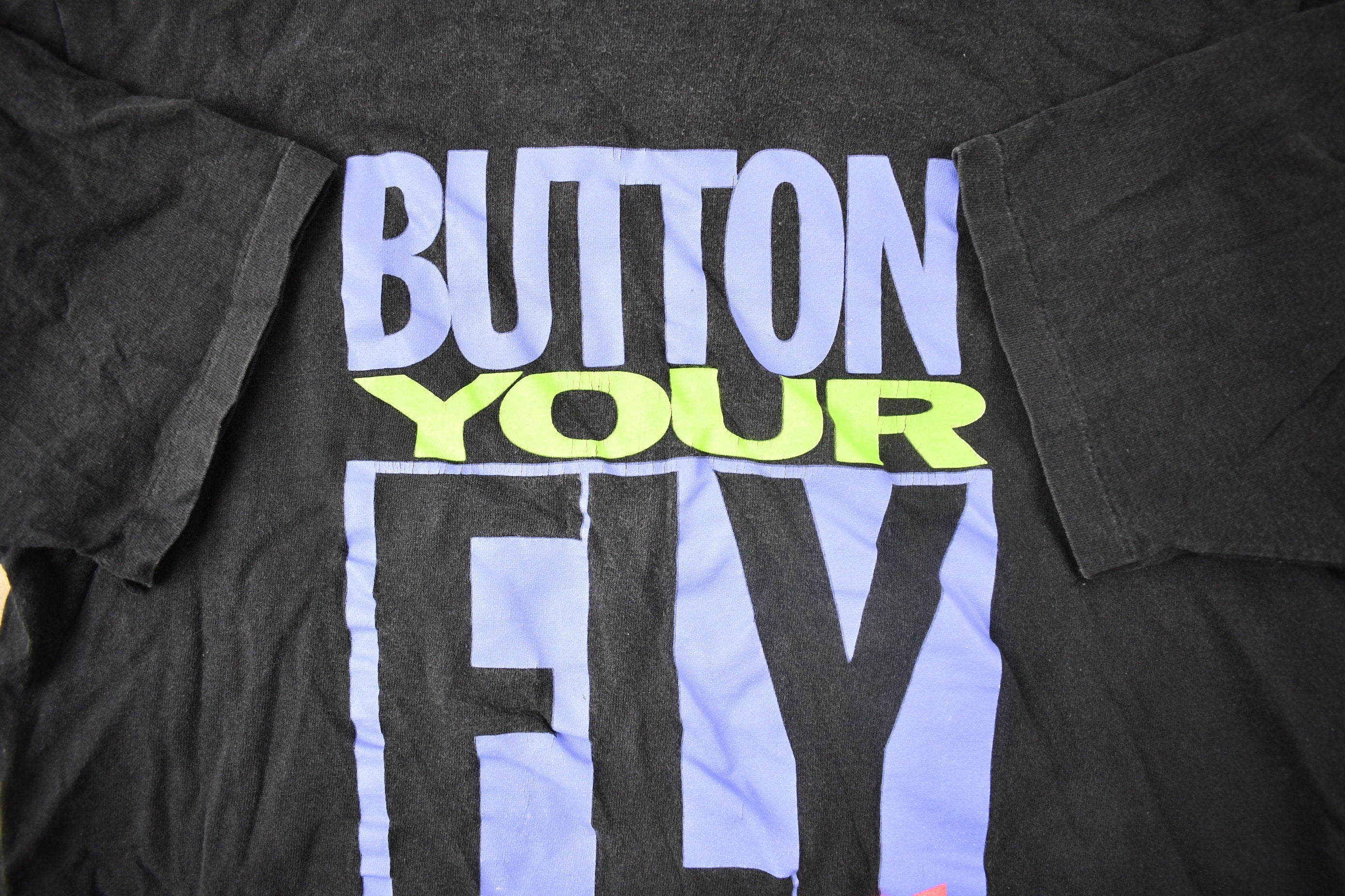 Vintage 1990 Levi's "Button Your Fly" Graphic T-Shirt
