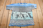 Vintage 1990s Basketball Theme All Over Print T Shirt