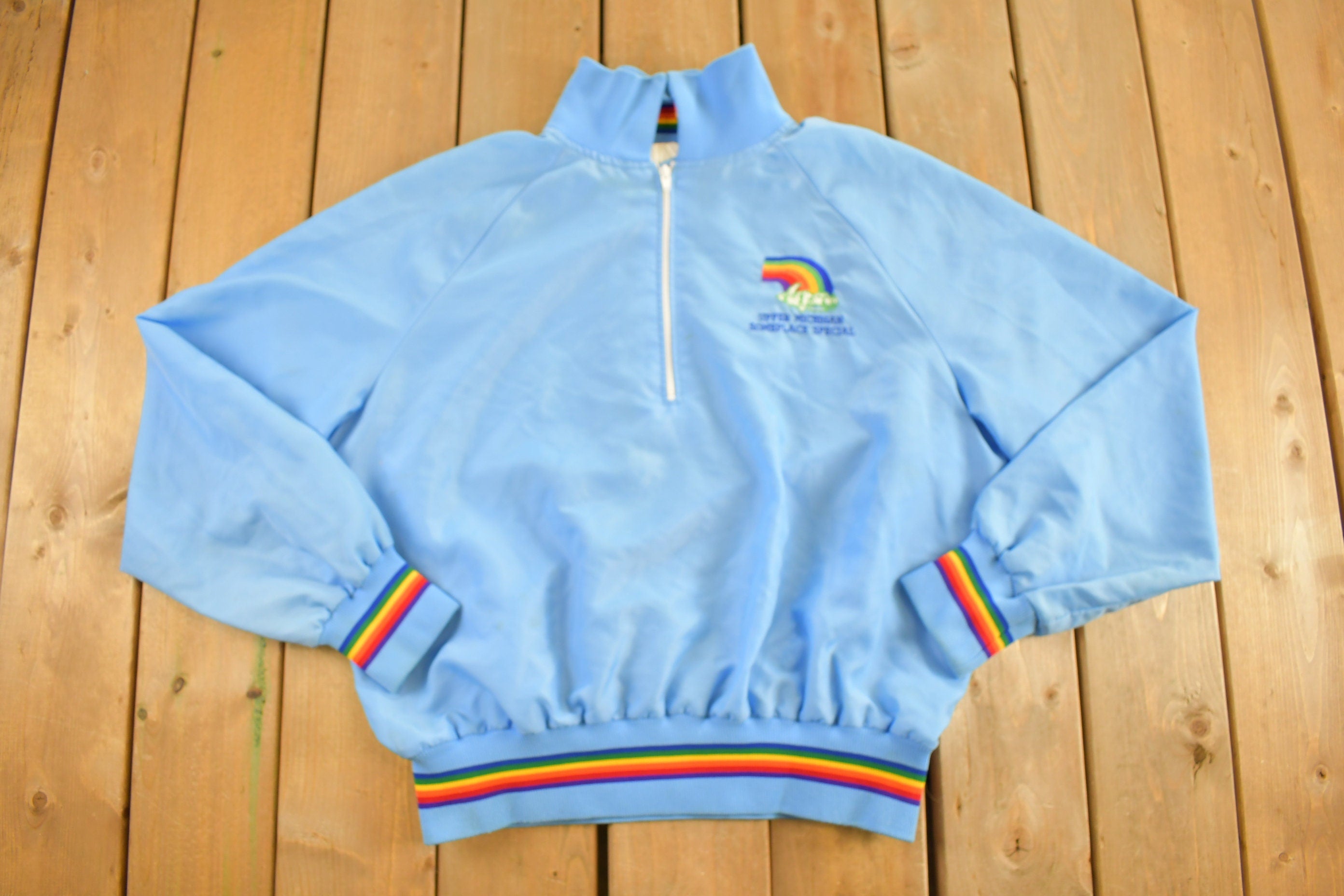 Vintage 1990s Michigan Promo Quarter Zip Bomber Jacket