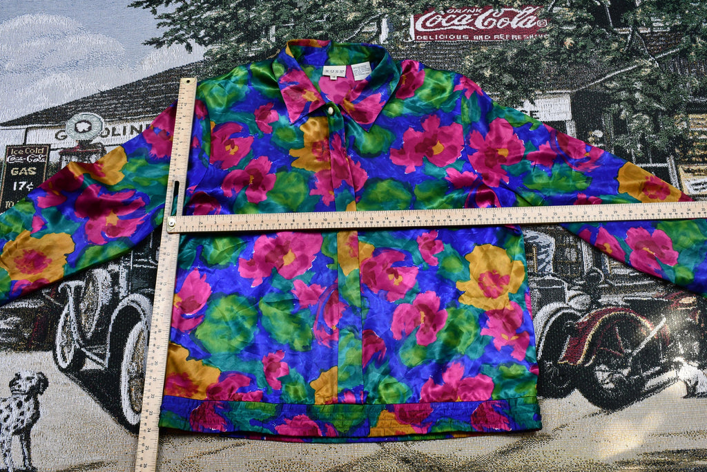 Vintage 1990s Russ All Over Print Button Up Shirt