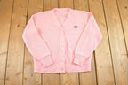 Vintage 1970s Grand Cypress Abstract Knit Cardigan Sweater Womens S