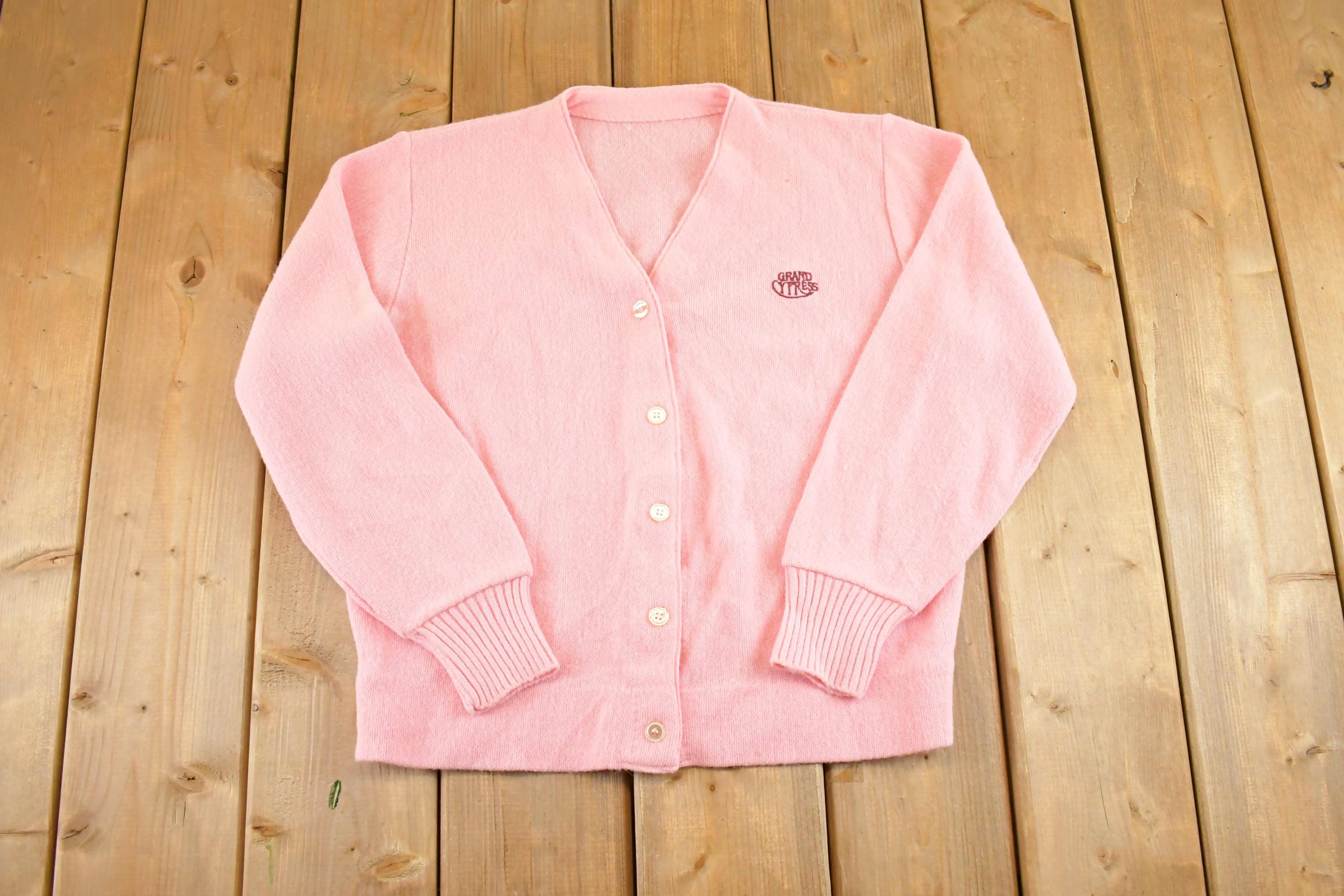 Vintage 1970s Grand Cypress Abstract Knit Cardigan Sweater Womens S