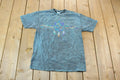 Vintage 1990s Black and Green Turtle Dream Catcher Graphic T-Shirt /