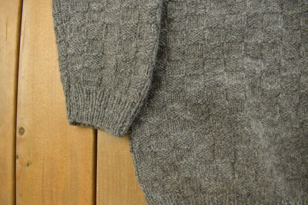 Vintage 1990s Reindeer Wool Knit Crewneck Sweater Men's Large
