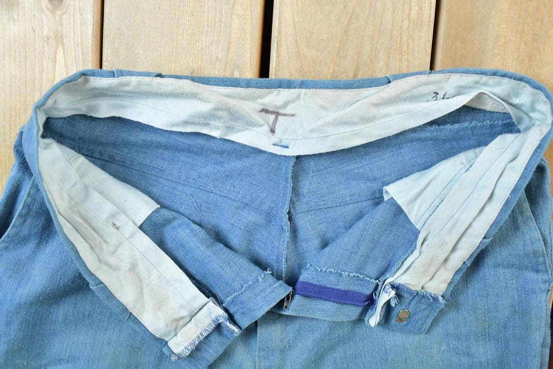 Vintage 1960s Blue Bell Bottom Pants  Made in USA  American Vintage  Workwear  Streetwear  Vintage Pants