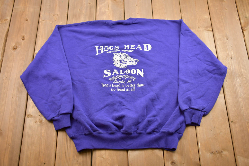 Vintage 1990 Hogs Head Saloon Crewneck Sweatshirt
