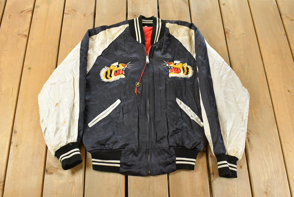 Vintage 1970s Japan Sukajan Souvenir Bomber Jacket Men's Medium