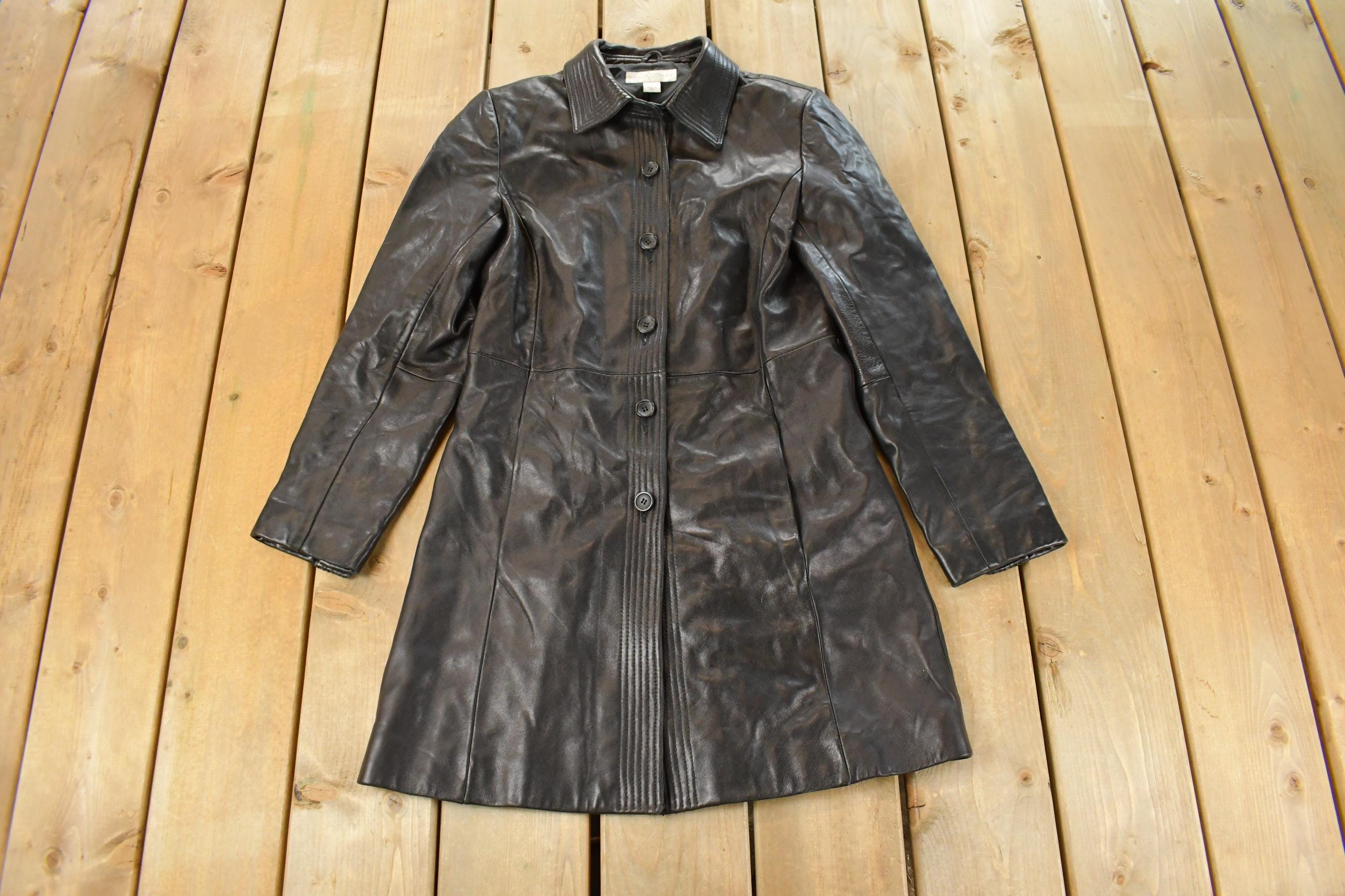 Vintage 1990s Casual Corner Leather Jacket Women's Small
