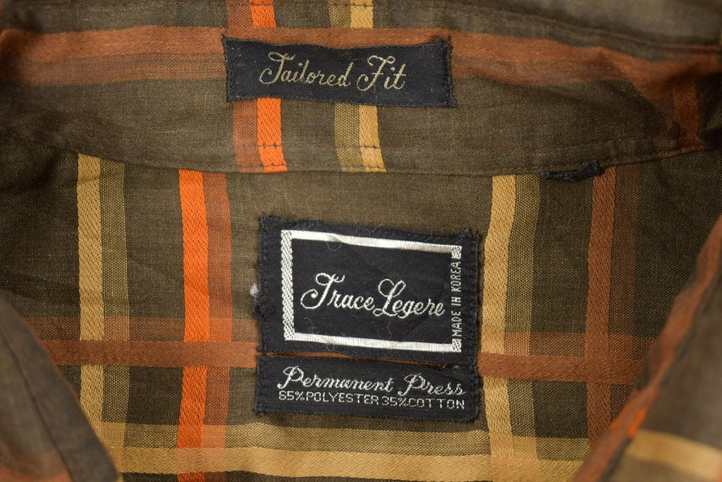 Vintage 1990s Plaid Check Button Up Shirt