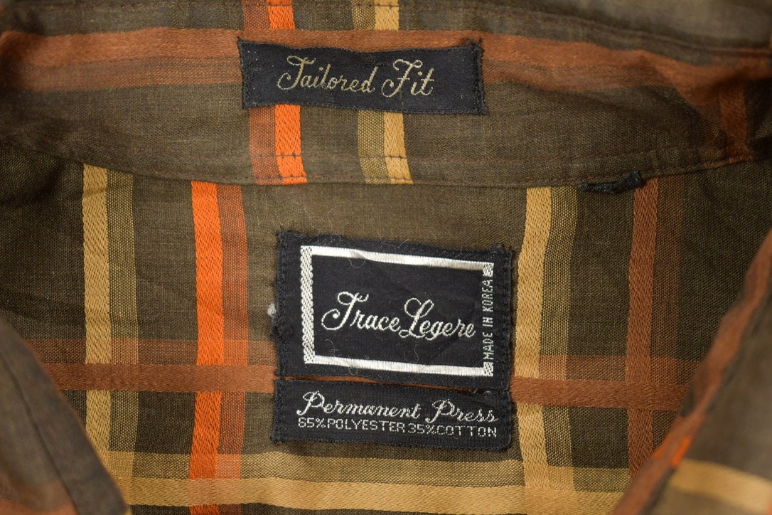 Vintage 1990s Plaid Check Button Up Shirt
