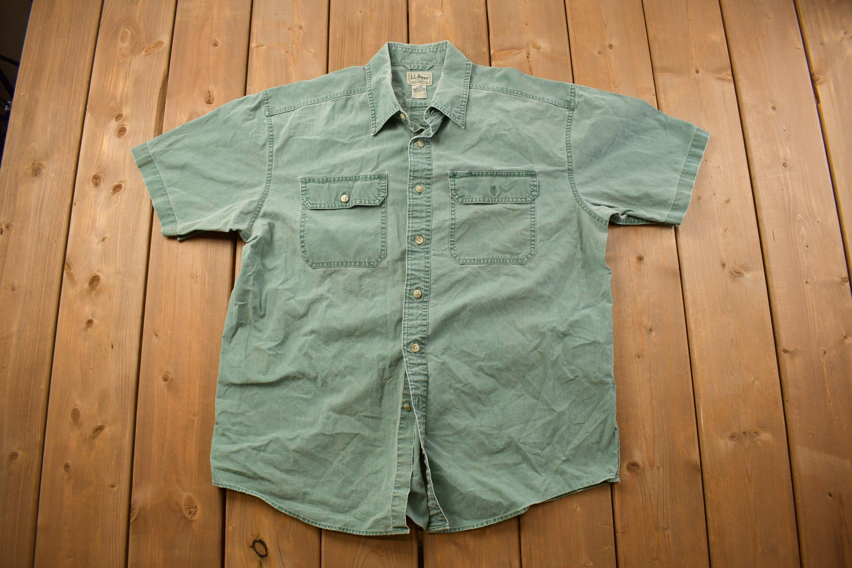 Vintage 1990s L.L. Bean Blank Button Up Shirt