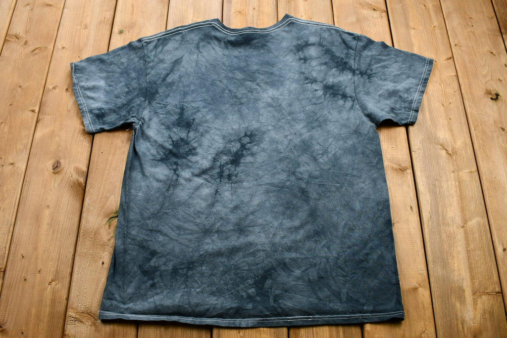 Vintage 1990s Human Skulls Bleached Tie-Dye T-Shirt