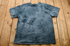 Vintage 1990s Human Skulls Bleached Tie-Dye T-Shirt