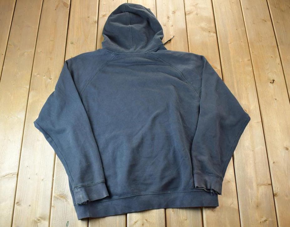 Vintage 1990s Nike Embroidered Mini Swoosh Full Zip Hoodie Sweatshirt