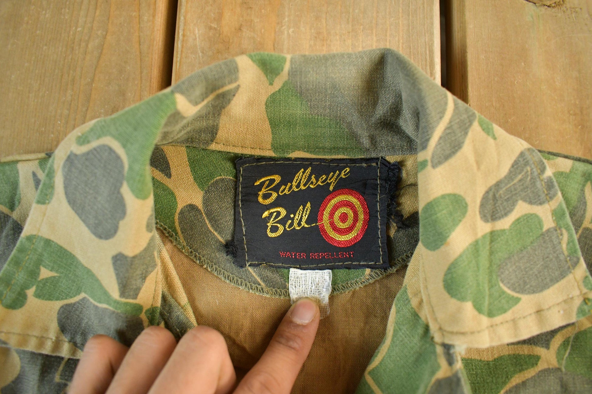 Vintage 1960s Bullseye Bill Duck Camo Canvas Hunting Jacket Men's Small  Vintage Chore Coat  Outdoors  Vintage Workwear  True Vintage