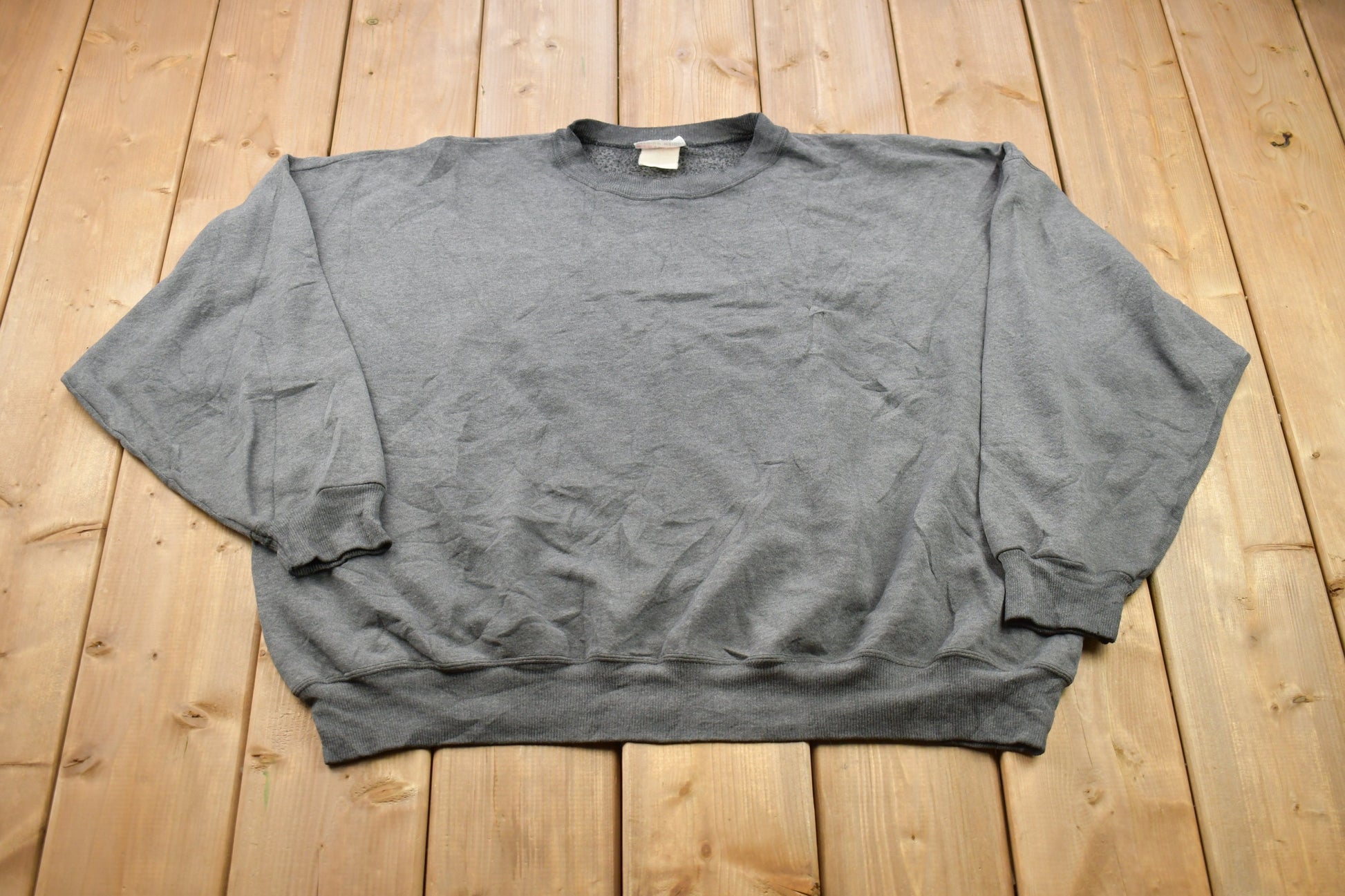 Vintage 1990s Blank Grey Crewneck Sweatshirt