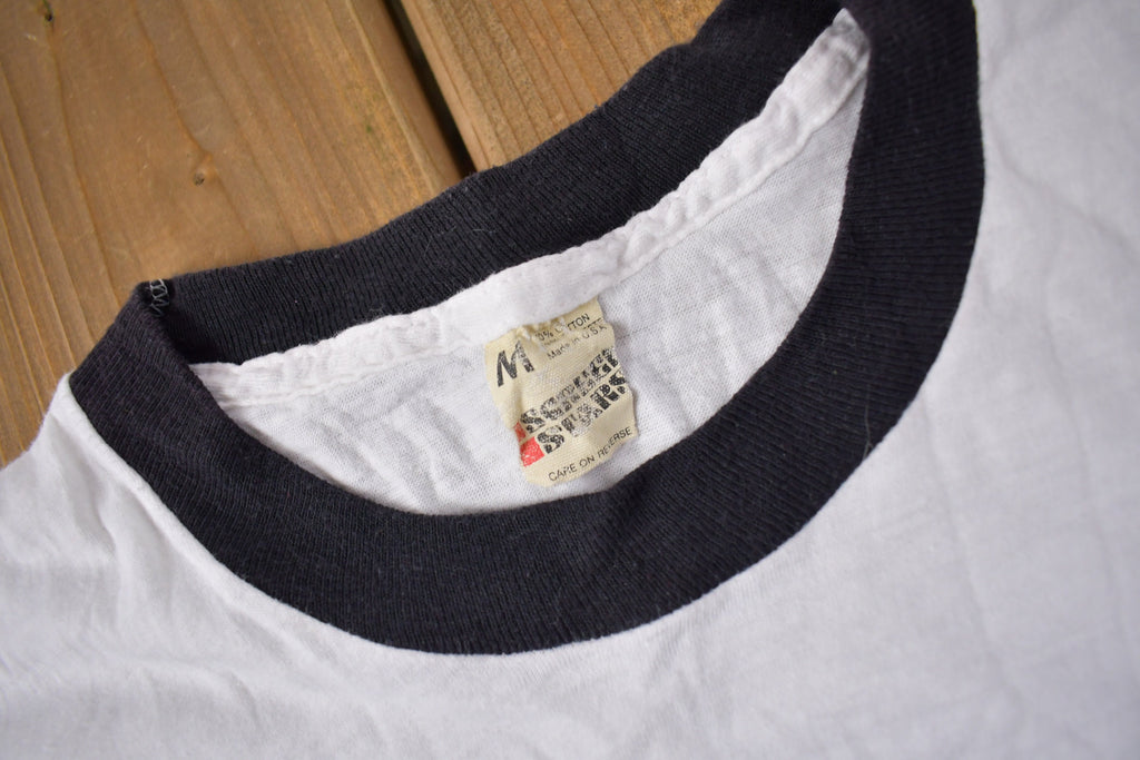 Vintage 1980s Spittin Image Graphic Ringer T Shirt