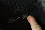 Vintage 1980s Jordan Craig Acrylic Knit Leather Patch Crewneck Sweater Men's L /