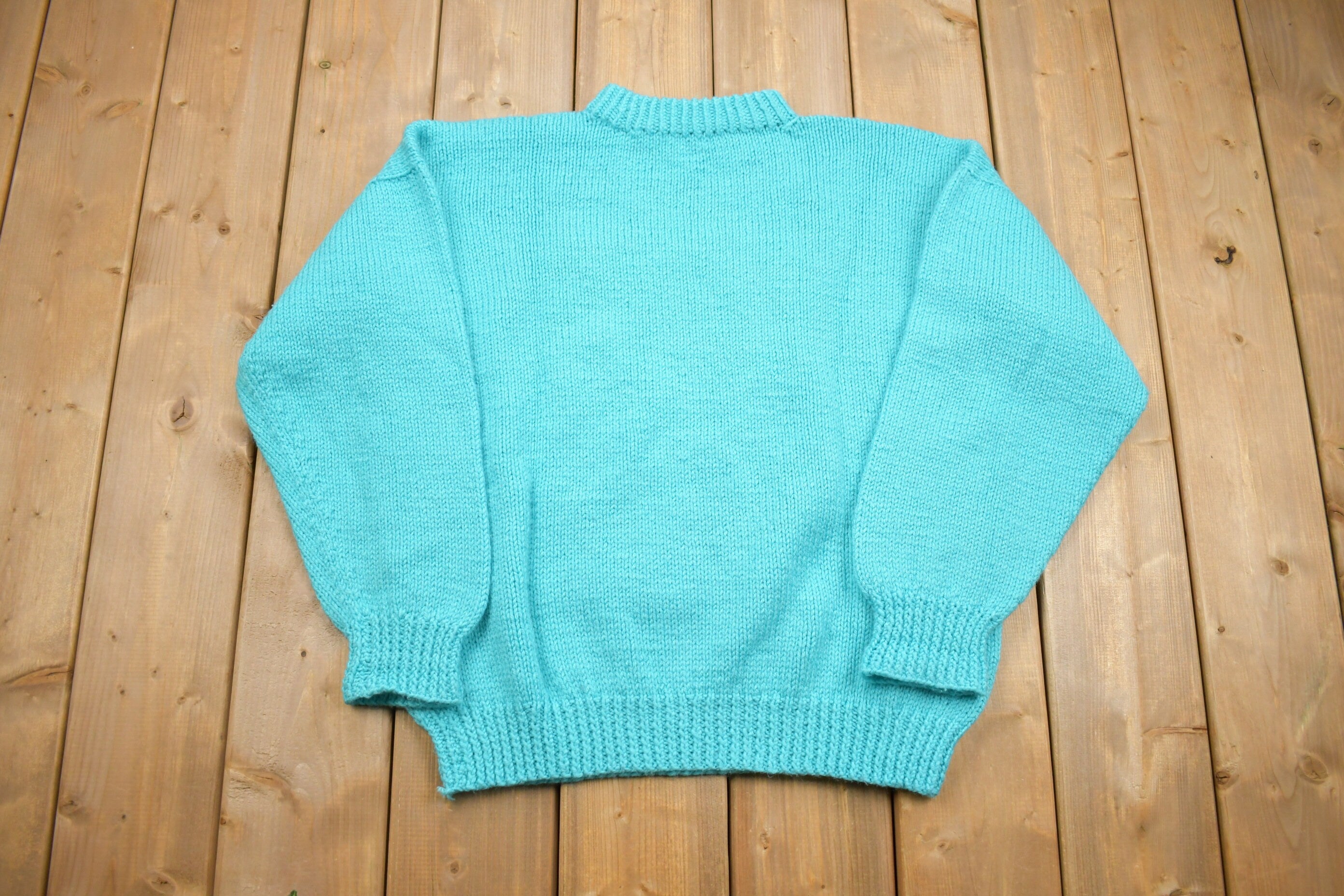 Vintage 1990s Cute Fish Knitted Crewneck Sweater