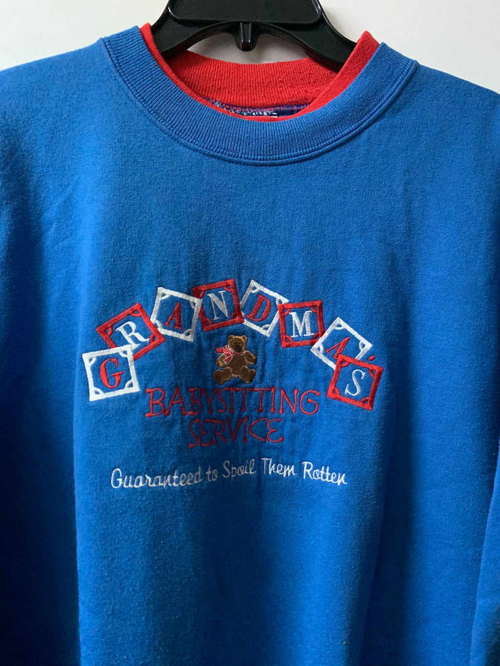 Vintage 1990s Grandma's Babysitting Service Crewneck Sweater