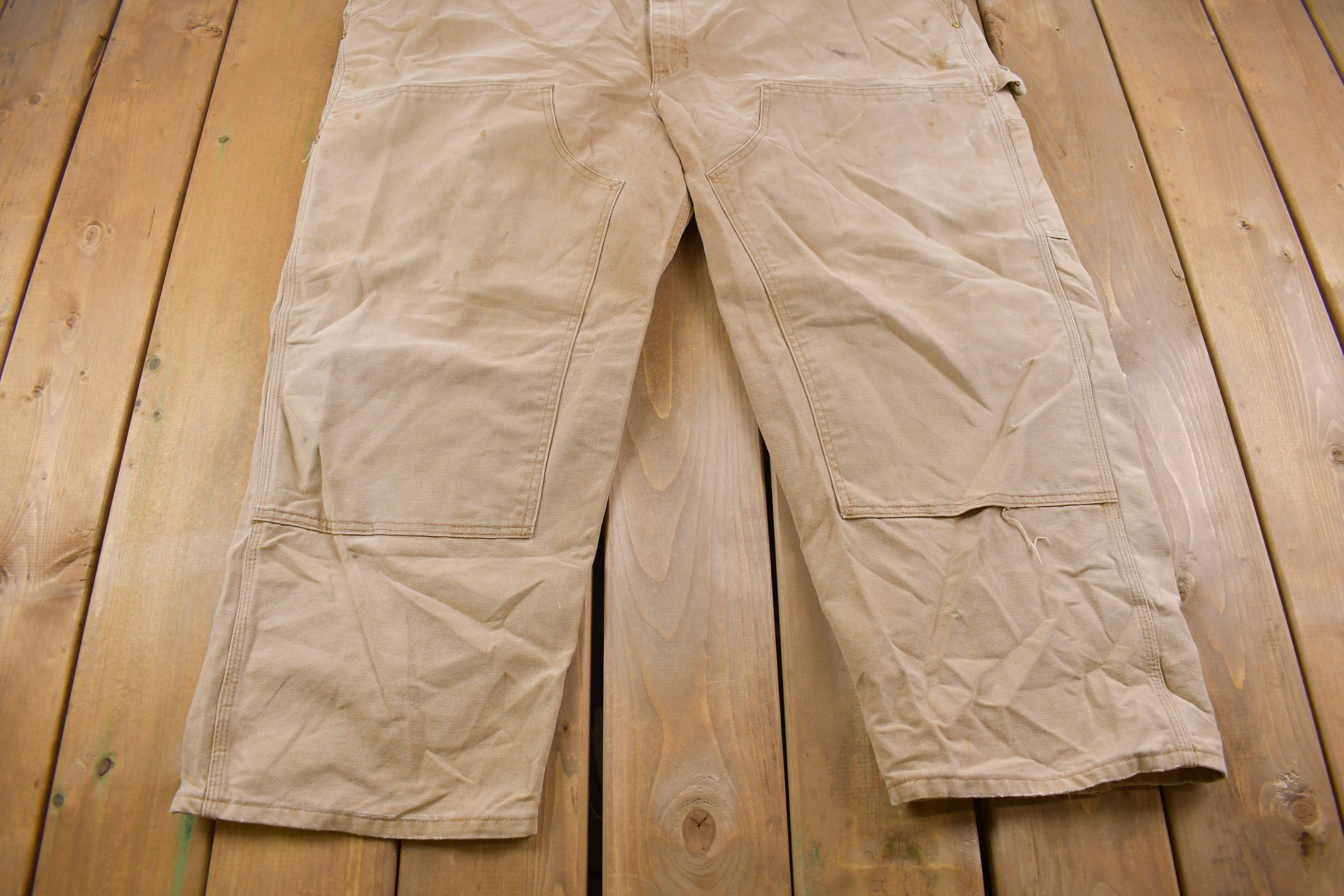 Vintage 1990s Carhartt Denim Jean Overalls Size 45 x 28