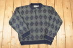 Vintage 1990s Pierre Cardin Collared Knit Crewneck Sweater Men's L