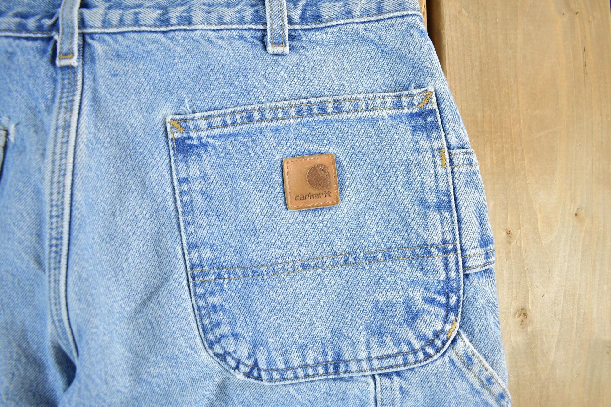 Vintage 2000s Carhartt Flannel Lined Denim Work Jeans Adult 33 x 30