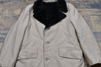 Vintage Beige Fur Collared Overcoat
