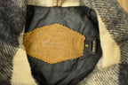 Vintage 1990s Woolrich Plaid Wool Long Trench Coat