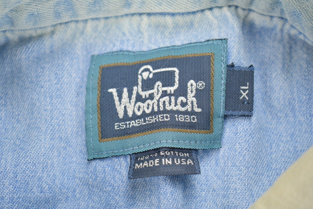 Vintage 1990s Woolrich Denim Button Up Shirt