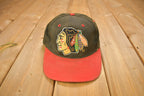 Vintage 1990s Chicago Blackhawks NHL Sports Specialties Snap Back Hat