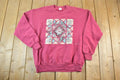 Vintage 1990s Abstract Floral Souvenir Crewneck Sweatshirt Made In USA