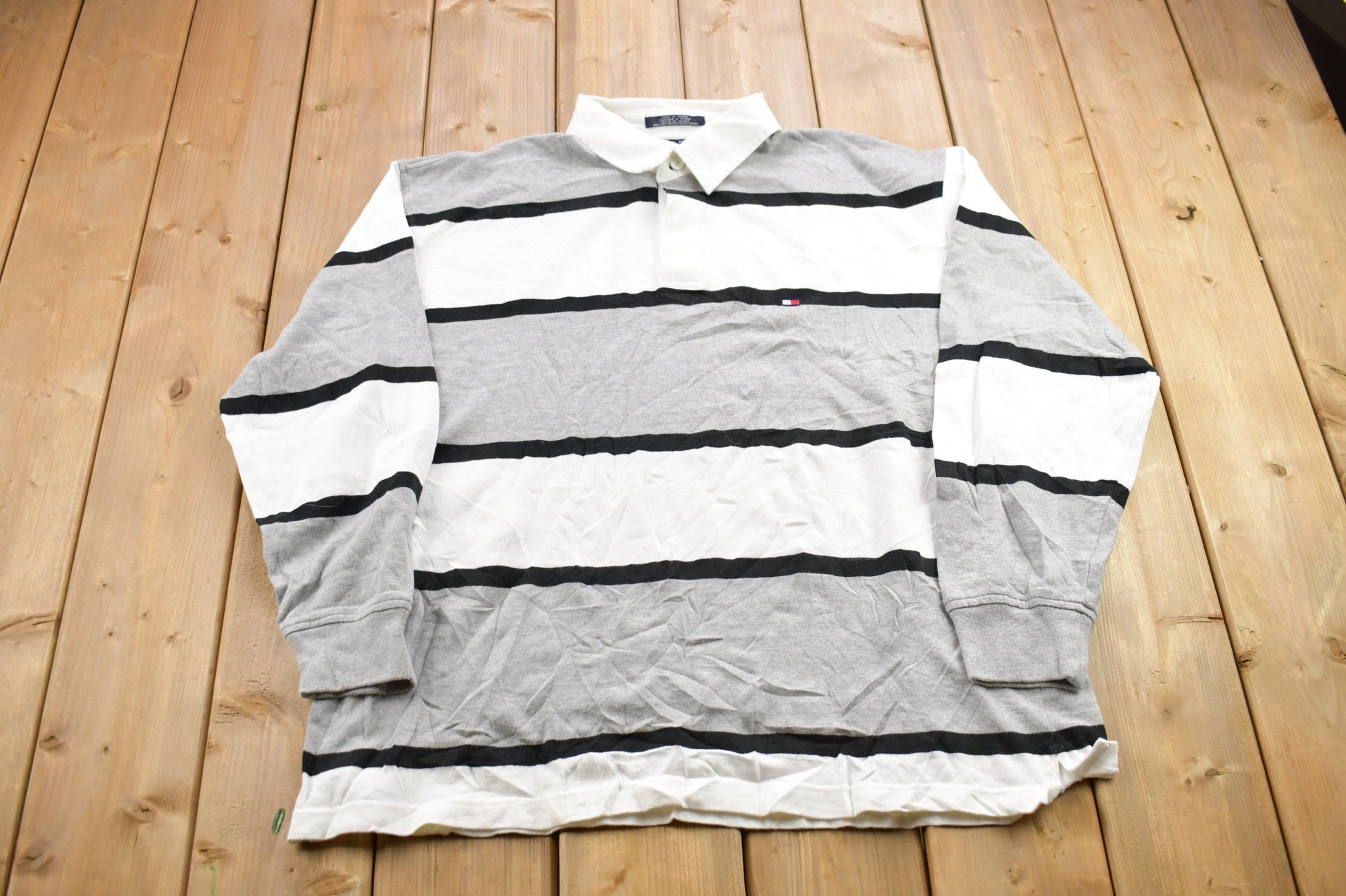 Vintage 1990s Tommy Hilfiger Quarter Button Up Shirt