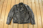 Vintage 1990s Leather Limited Leather Biker Jacket Men's Medium