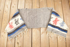 Vintage 1960s Mexican Rug Knit Poncho