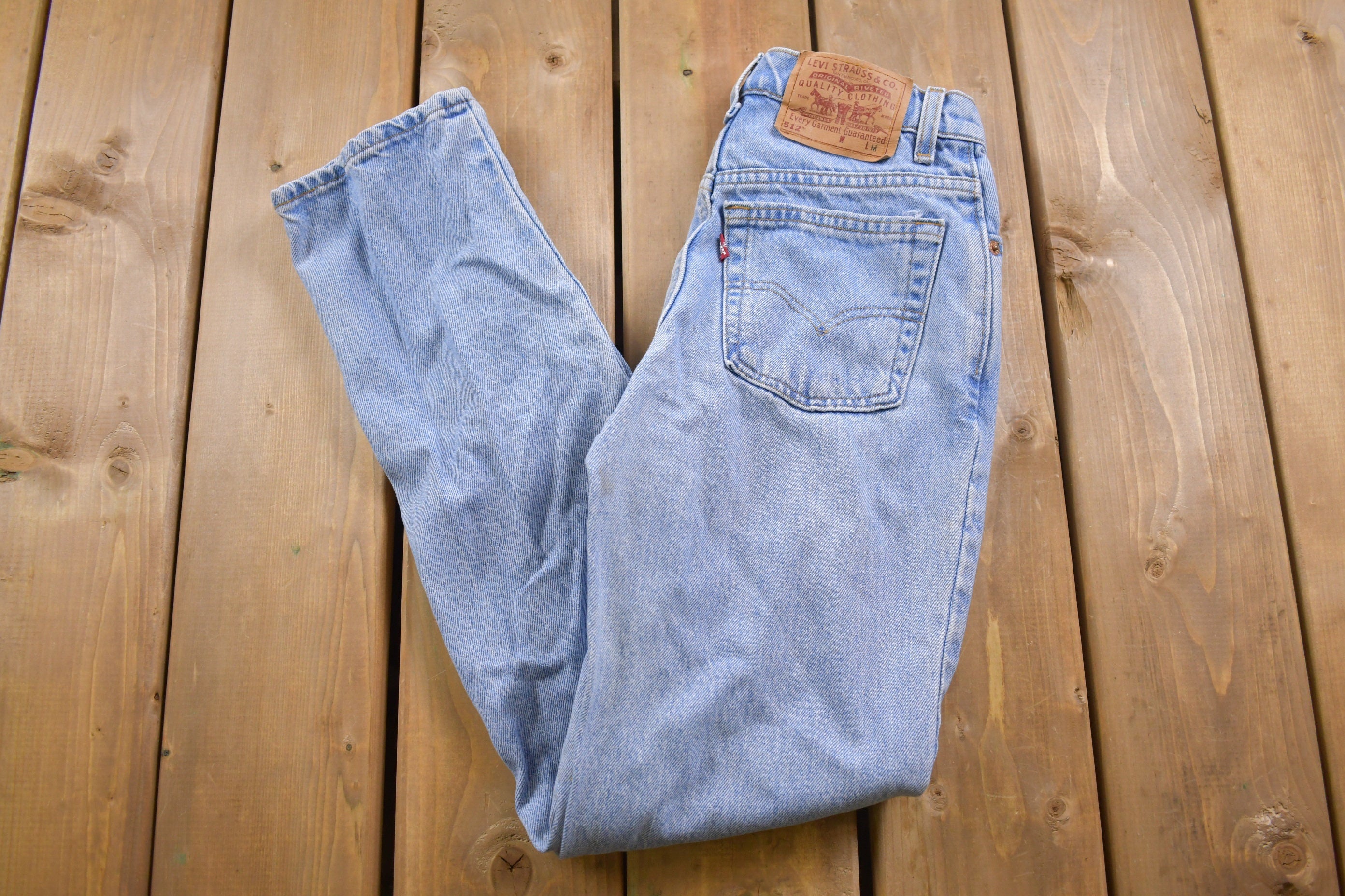 Vintage 1990s Levi's 512 Red Tab Blue Jeans Size 24 x 29