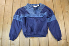 Vintage 1990s Denim Mix Quarter Zip Crewneck Sweatshirt