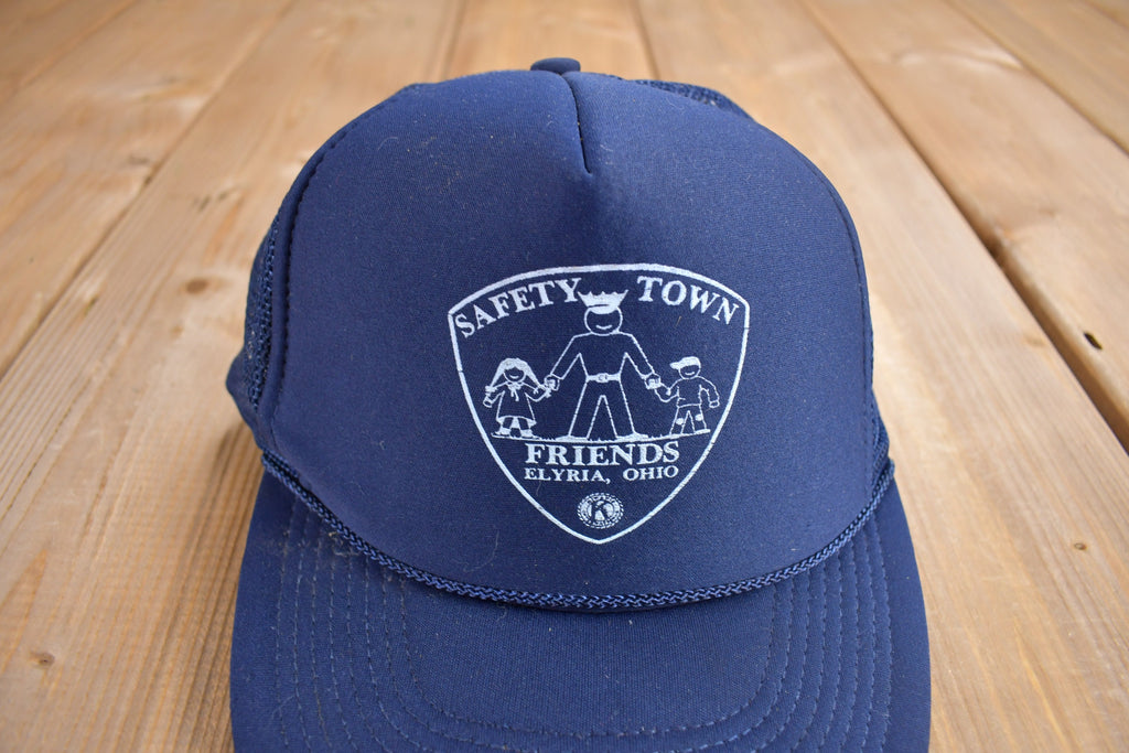 Vintage 1980s Safety town Friends Elyria Ohio Trucker Hat