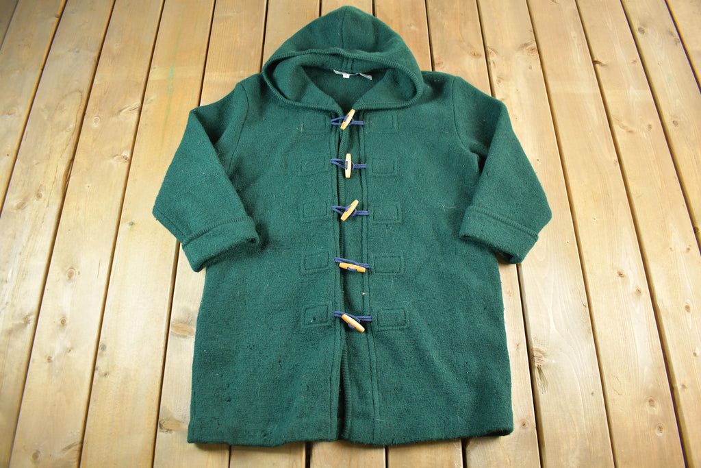 Vintage 1990s The Eagle's Eye Wool Full Length Over Coat Men's Small