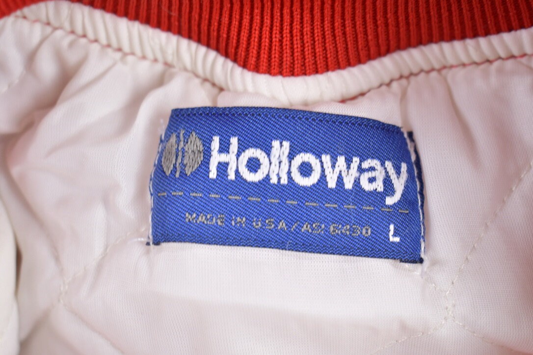 Vintage 1980s Holloway Chevrolet Satin Bomber Jacket / Athleisure / Embroidered / Streetwear / Sportswear / Streetwear / Union / Linda