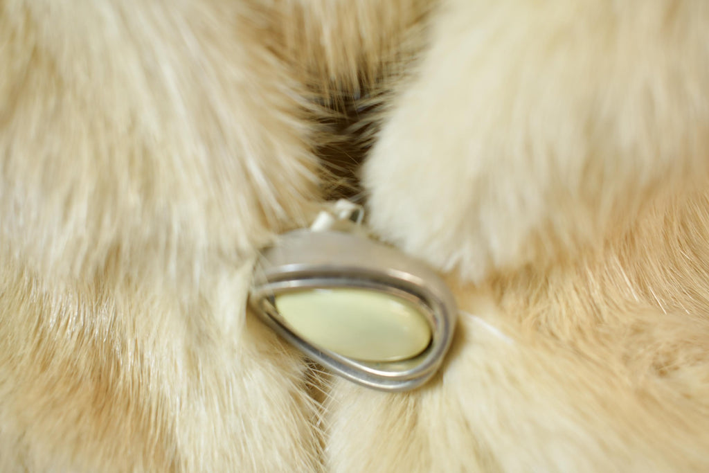 Vintage 1970s Blonde Mink Full Length Fur Coat