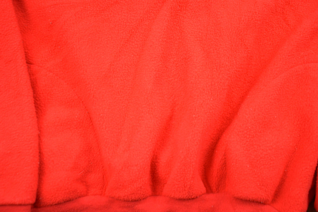 Vintage 1980s Fast Trak Red Quarter Zip Pullover Fleece Sweater