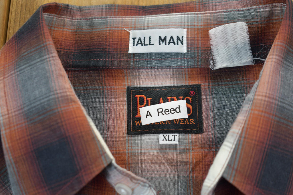 Vintage 1990s Tall Man Plaid Button Up Flannel Shirt