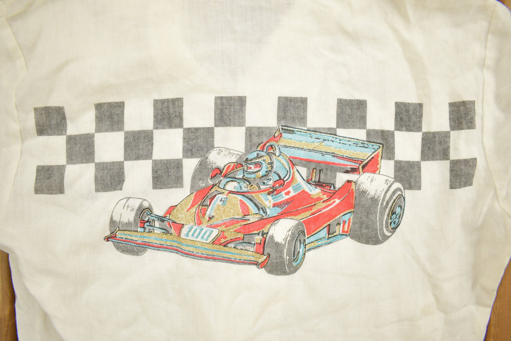 Vintage 1990s Kids Racing "The Winner" Button Up Shirt